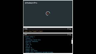 HTML | CSS | Loader Animation | Interactive Component | UI design | #shorts #ui #uidesign