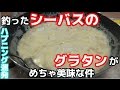 カズさんと釣ったシーバスの焦げ目のないグラタンが激ウマだった！