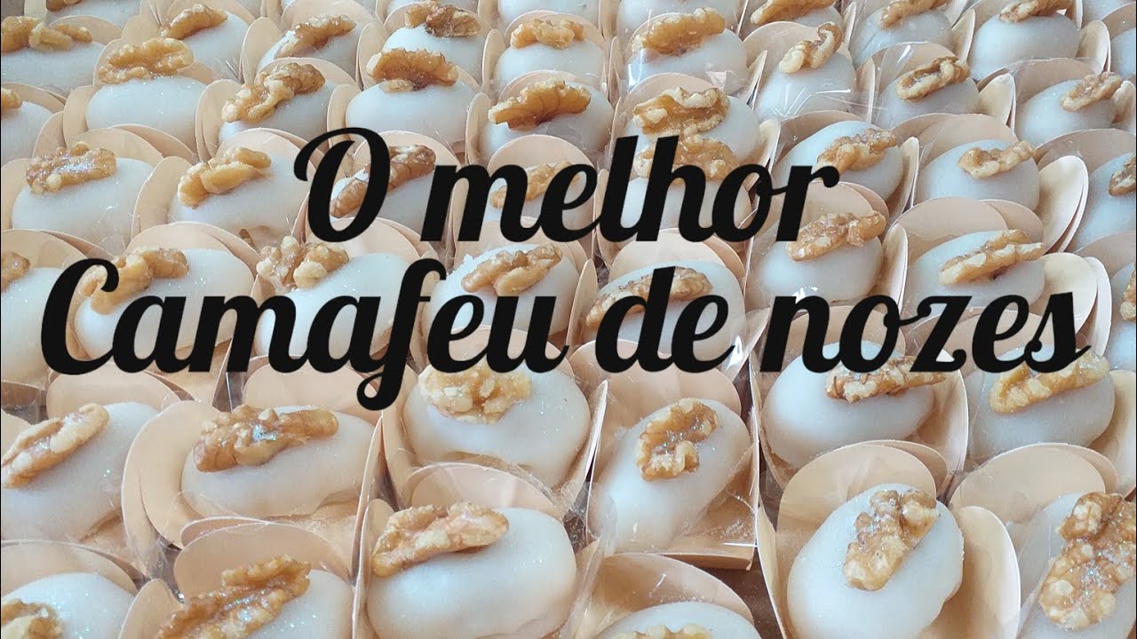 Camafeus  de nozes  com fondant  caseiro.