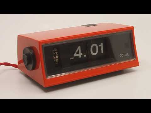 Vintage Copal RP200 bright orange flip-alarmclock - YouTube