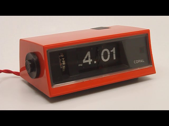 COPAL デジタルアラームクロック RP-200 Vintage Copal RP200 bright orange flip-alarmclock - YouTube