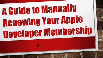 A Guide to Manually Renewing Your Apple Developer Membership