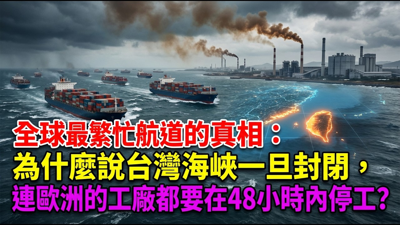 全球最繁忙航道的真相：為什麼說台灣海峽一旦封閉，連歐洲的工廠都要在48小時內停工？