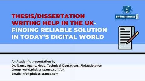 Thesis/Dissertation Writing Help in the UK - finding Reliable Solution in Today’s Digital World