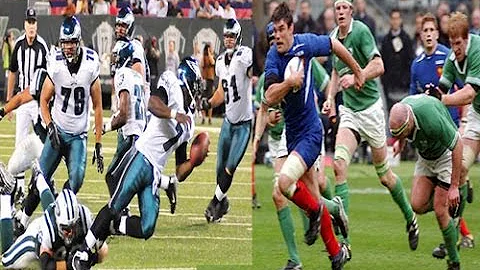 Was ist der Unterschied zwischen einem Rugbyball und einem Football?