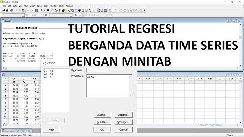 Tutorial Regresi Berganda Data Time Series dengan Minitab 16
