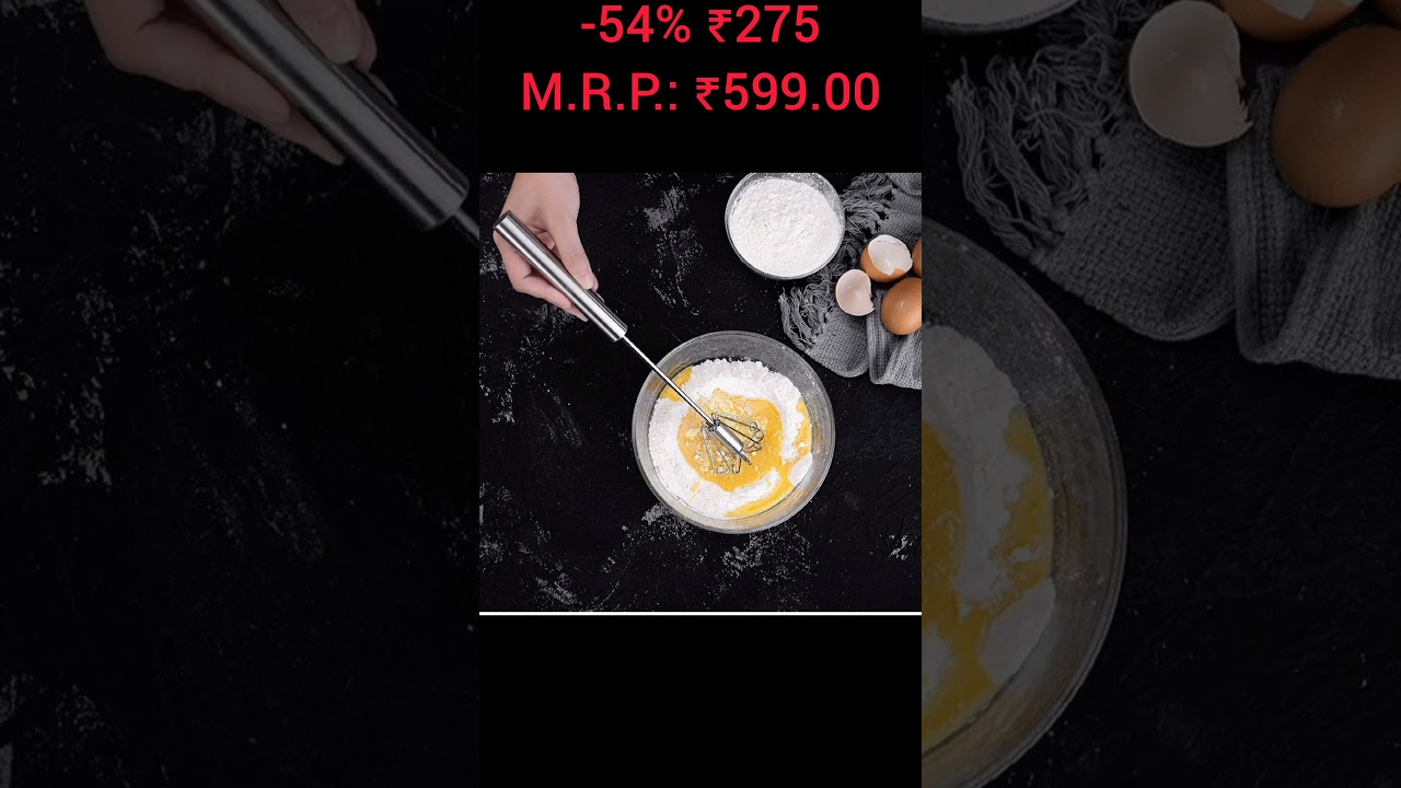 Stainless Steel Whisks, Hand Push Whisk blender link in description 