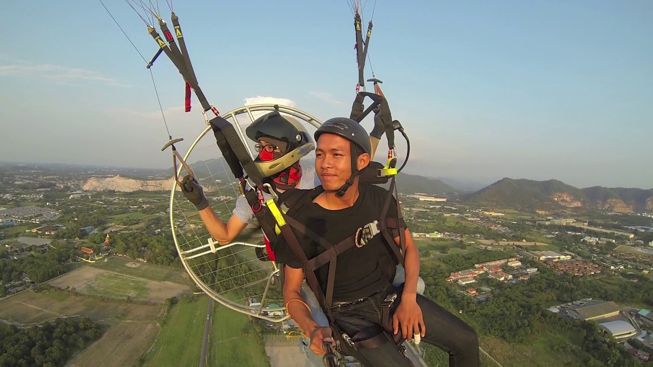 Tandem Paramotor  พาน้องโด้บินขึ้นท้องฟ้าครั้งแรก 14April2018