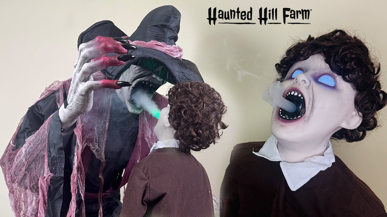 Soul Sucker Witch Animatronic 2025 Haunted Hill Farm Unboxing