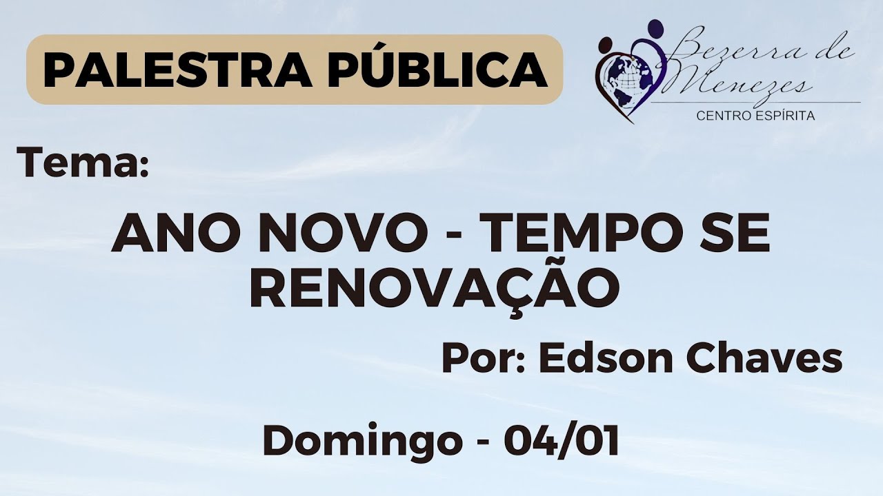 Palestra Pública de Domingo - 04/01/2026