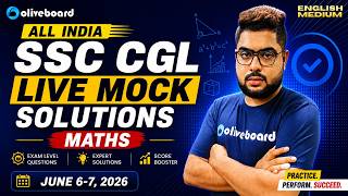 Maths | Oliveboard SSC CGL Live Mock Solutions | June 6-7, 2026 | English Medium