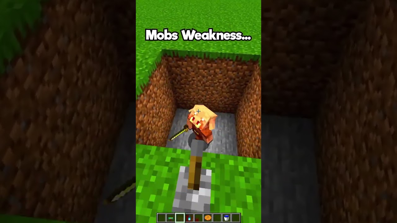 all mobs weakness in Minecraft 😄😮 