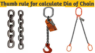 How to calculate Dia of chain | Thumb rule for calculating dia of Chain |