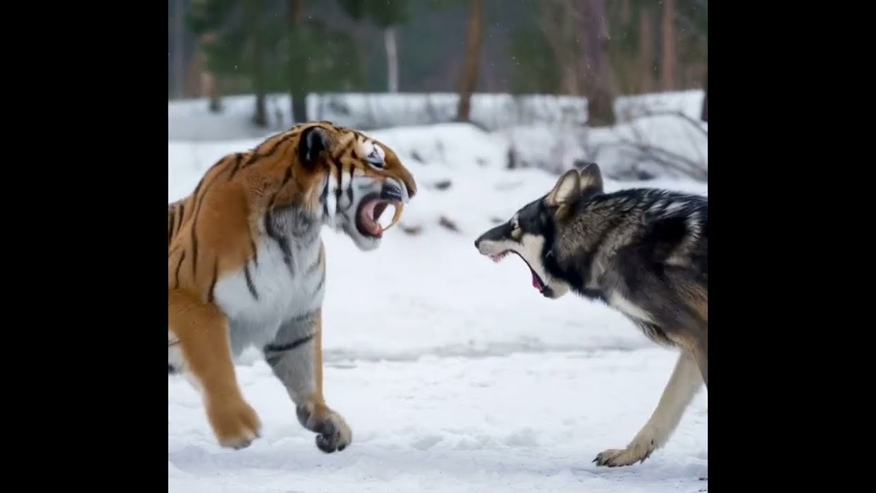 Saber Tooth Tiger Vs Dire Wolf