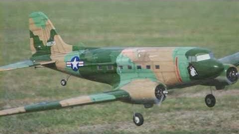 Phoenix DC-3 Dakota radio control aircraft.