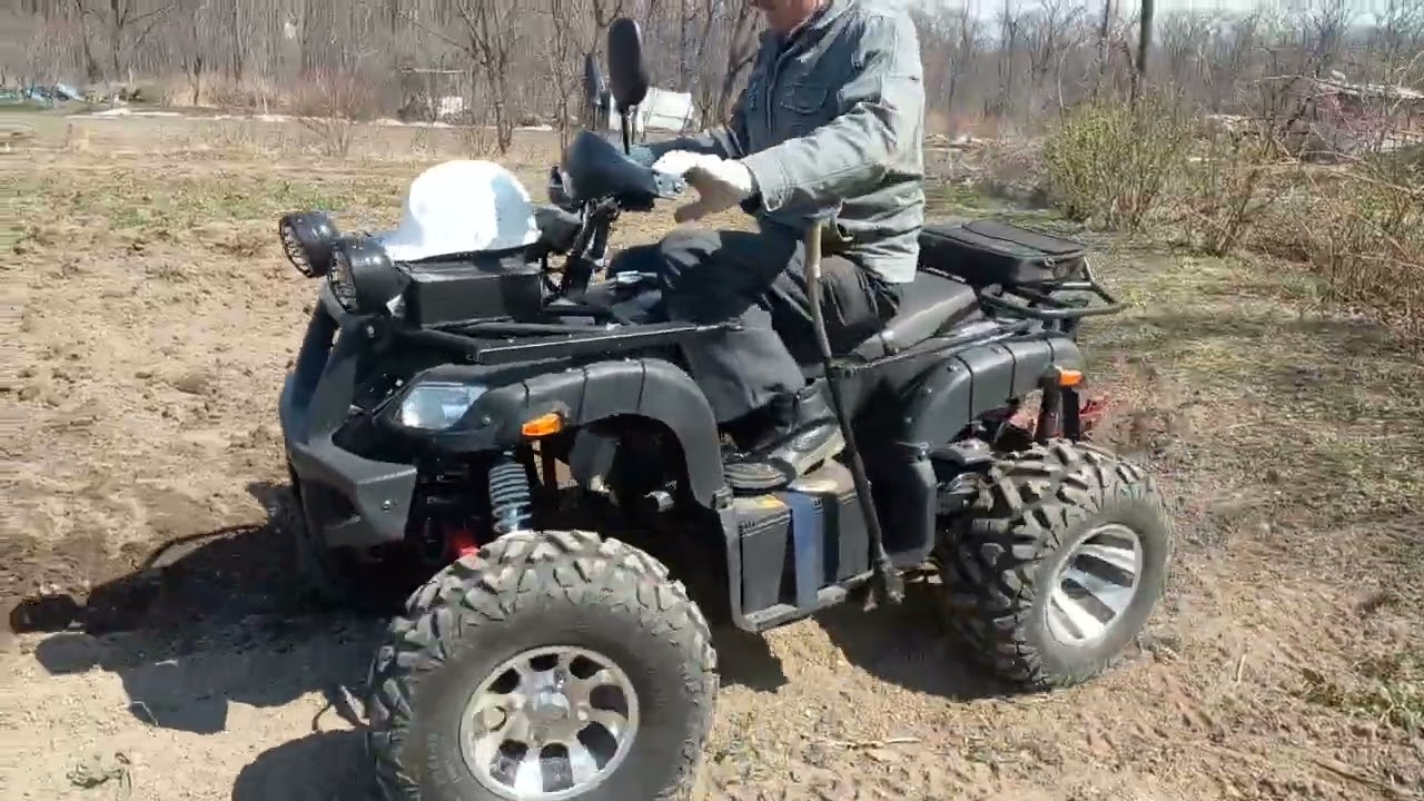 Пашу огород квадроциклом.Весна 2023г.