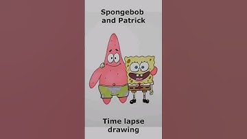 Spongebob Squarepants and Patrick timelapse drawing #drawing #spongebob #shorts