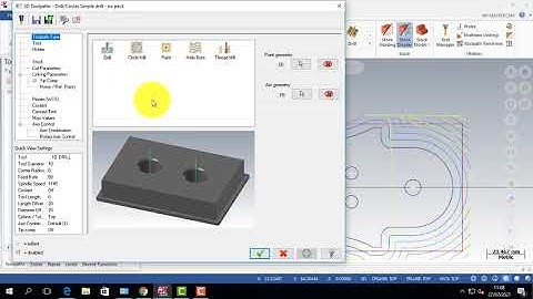 Mastercam : Drilling, peck drill and optimized cylce time