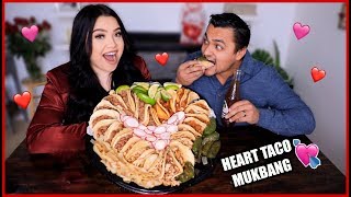 Valentines Day Heart Taco Mukbang!