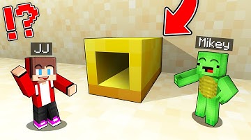 JJ And Mikey Built a TINY BASE Inside a TINY TUNNEL in Minecraft Maizen