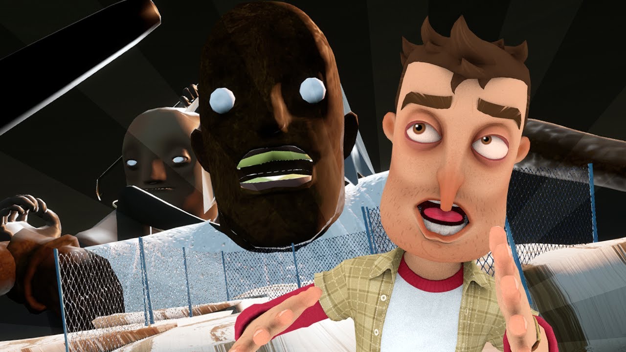 I ESCAPED GRANNY'S HOUSE OBBY SPEED RUN - Hello Neighbor Mod