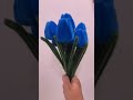 Blue Tulips made of fuzzy wire #fuzzywireflowers #flowers #handmade #tulip