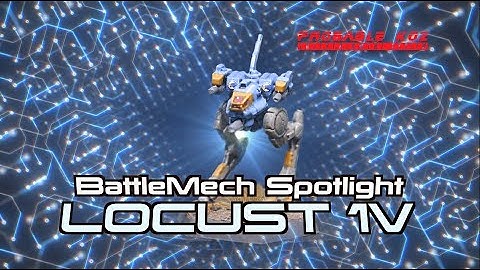 BattleTech BattleMech Spotlight on the  Locust 1V - Inner Sphere Light Mech - Crescent Hawks Scheme