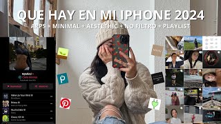 QUE HAY EN MI IPHONE 2024 | apps que necesitas + minimalista + playlist + editar no filtro