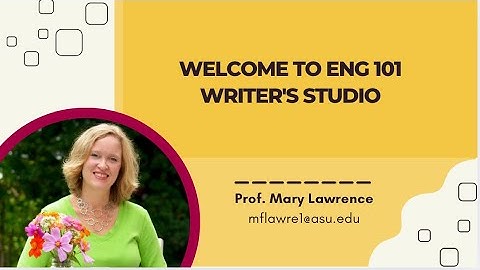 Welcome to ENG 101 Writer