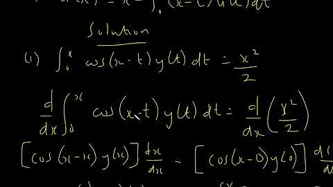 Solution to Volterra Integral Equation. Example 1