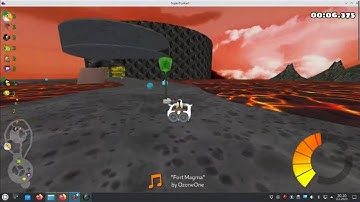 SuperTux Kart: Beating all computer karts (10) in expert mode battle NO DAMAGE (Volcanic Arena)