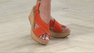 Clarks Artisan Cross Band Wedge Sandals - Aisley Tulip on - YouTube