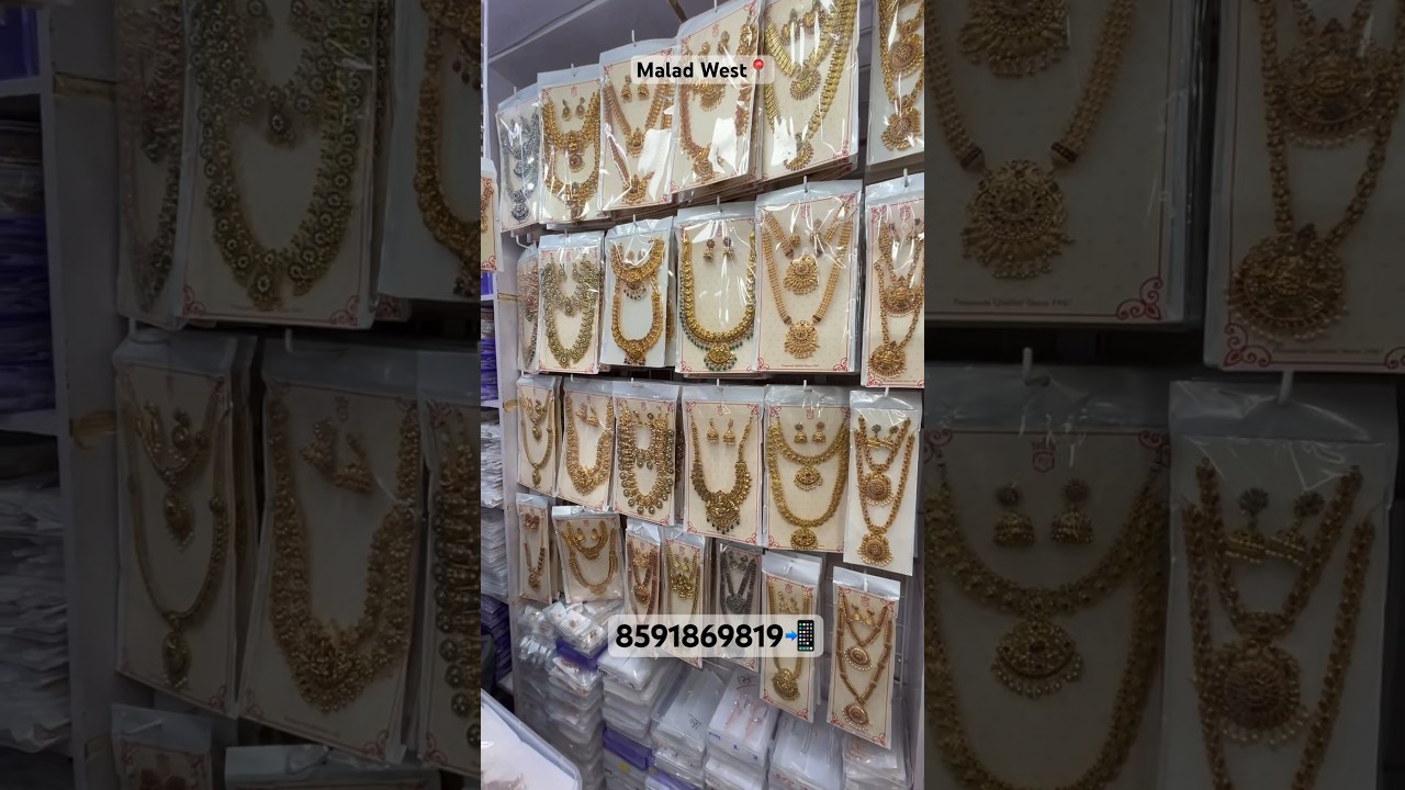 Temple Jewellery South Indian Jewellery wholesale Market Mumbai Malad West 📍8591869819📲 #jewellery