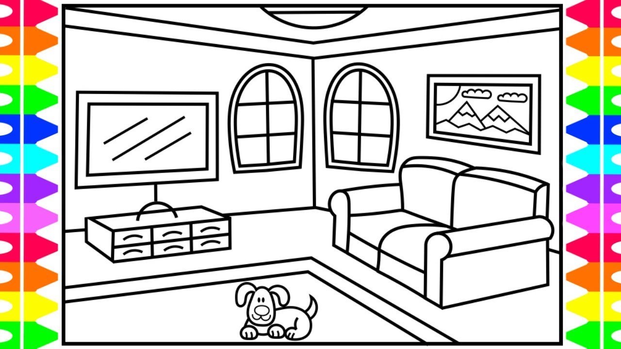 Living Room Drawing For Kids