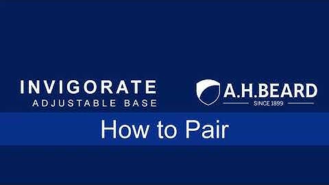 Invigorate Adjustable Base  How to Pair
