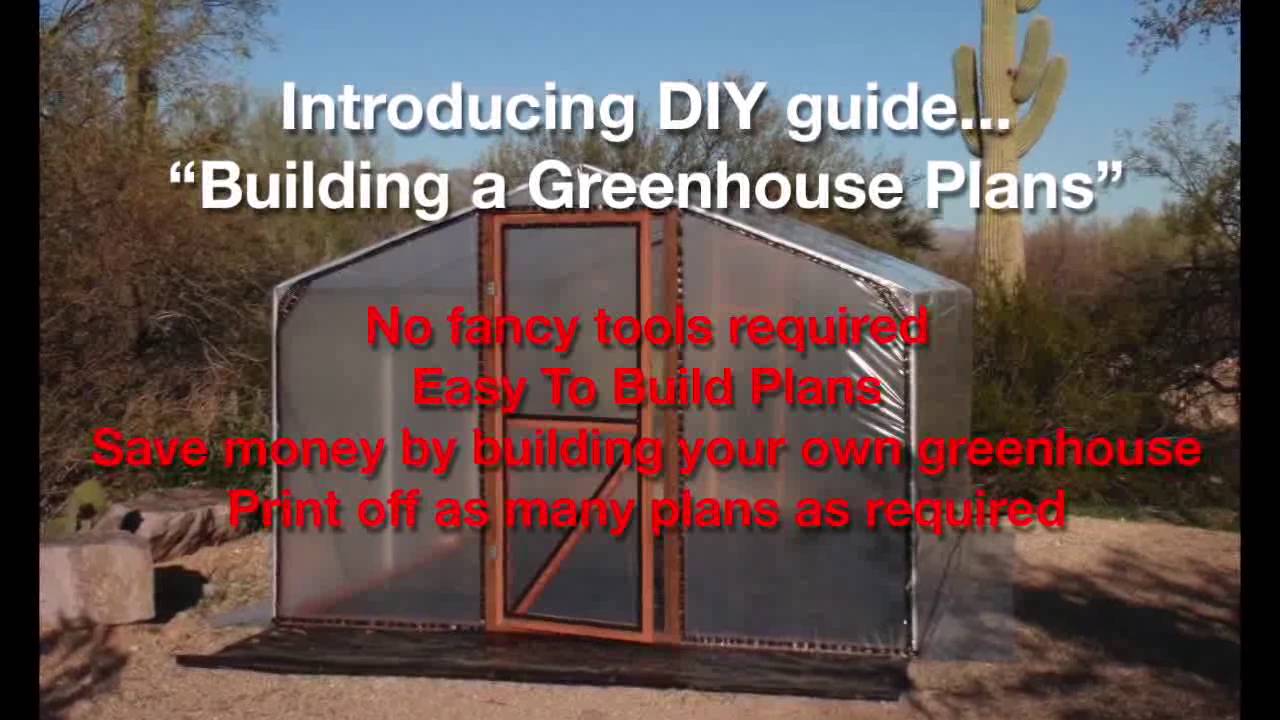 Home greenhouse building plans - do it yourself - YouTube