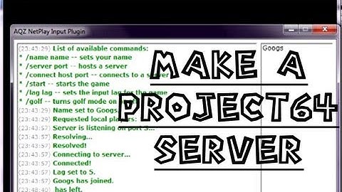 How To Make A Server For Project64 Online Multiplayer (AQZ)