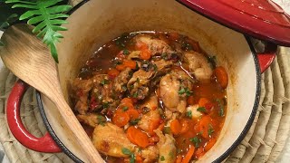 Comment faire une fricassée de poulet aux poivrons et aux carottes - spring chicken fricassee