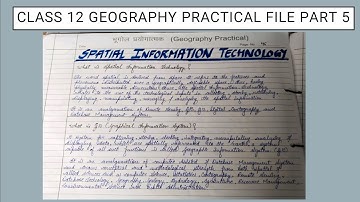class 12 geography practical file unit- 4(spatial information technology) part 5#youtube #subscribe