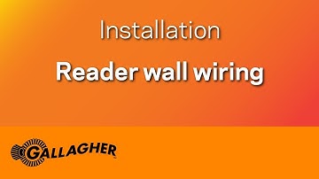Installation Guide | Reader wall wiring