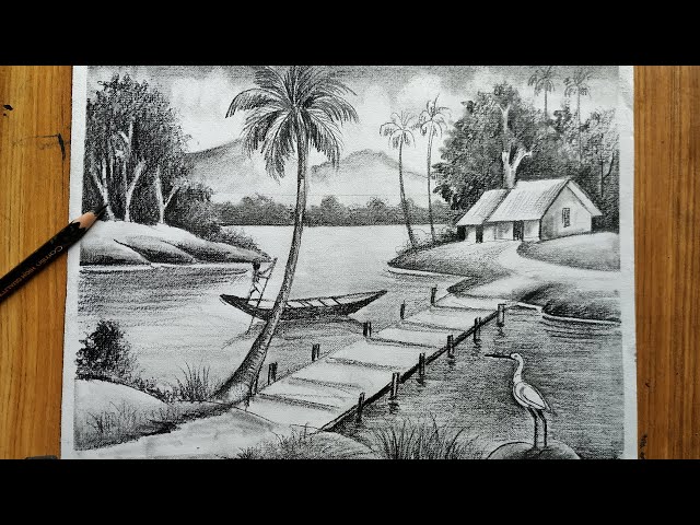 Easy Village Scenery Drawing 👌 🏡🌳 | clothing, drawing | Easy Village Scenery  Drawing 👌🏡🌳 Lady Drying Clothes #TinyPrintsArt #onlinedrawingclasses  #onlineartclasses #easydrawing #zoomclasses #forkids... | By Tiny Prints  Art Academy | Facebook