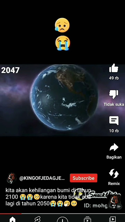 Bumi akan hancur di tahun 2100 karena kita tidak bisa hidup lagi di tahun 2050🙁🙁😟😟😟😭😭😭😭