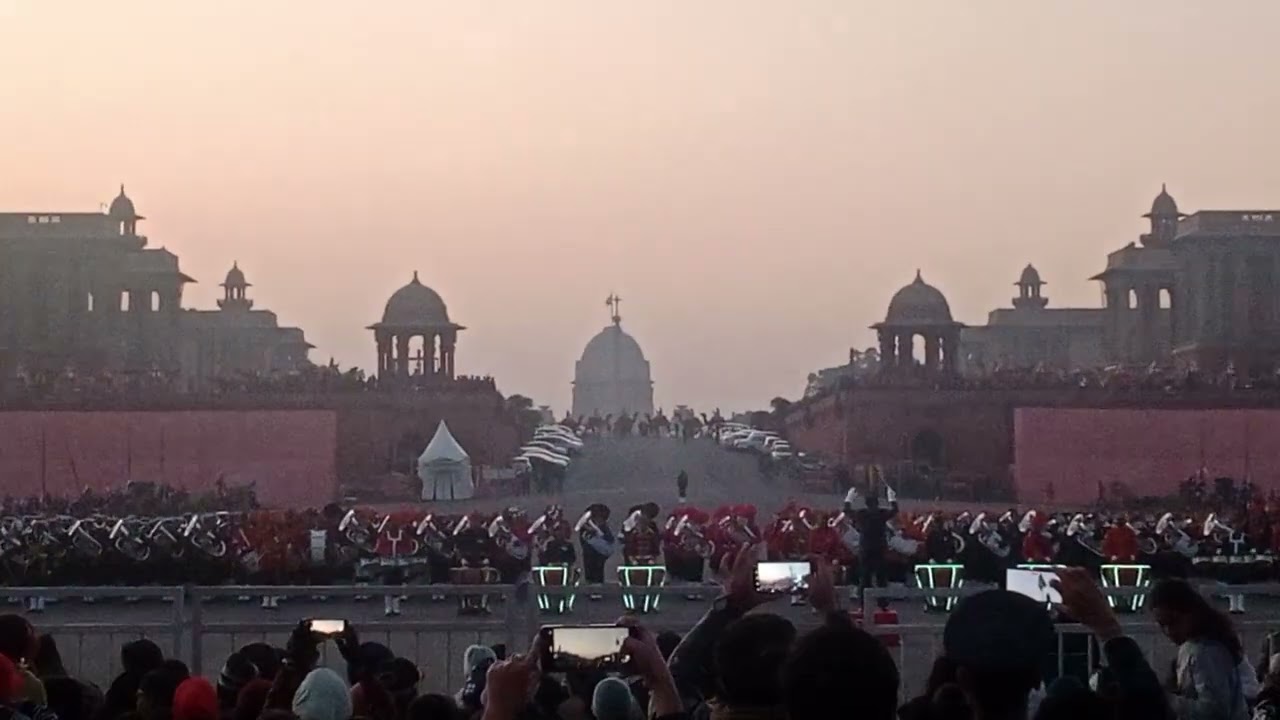 Full Dress rehearsal for the Beating Retreat ceremony to celebrating  Republic Day, 202