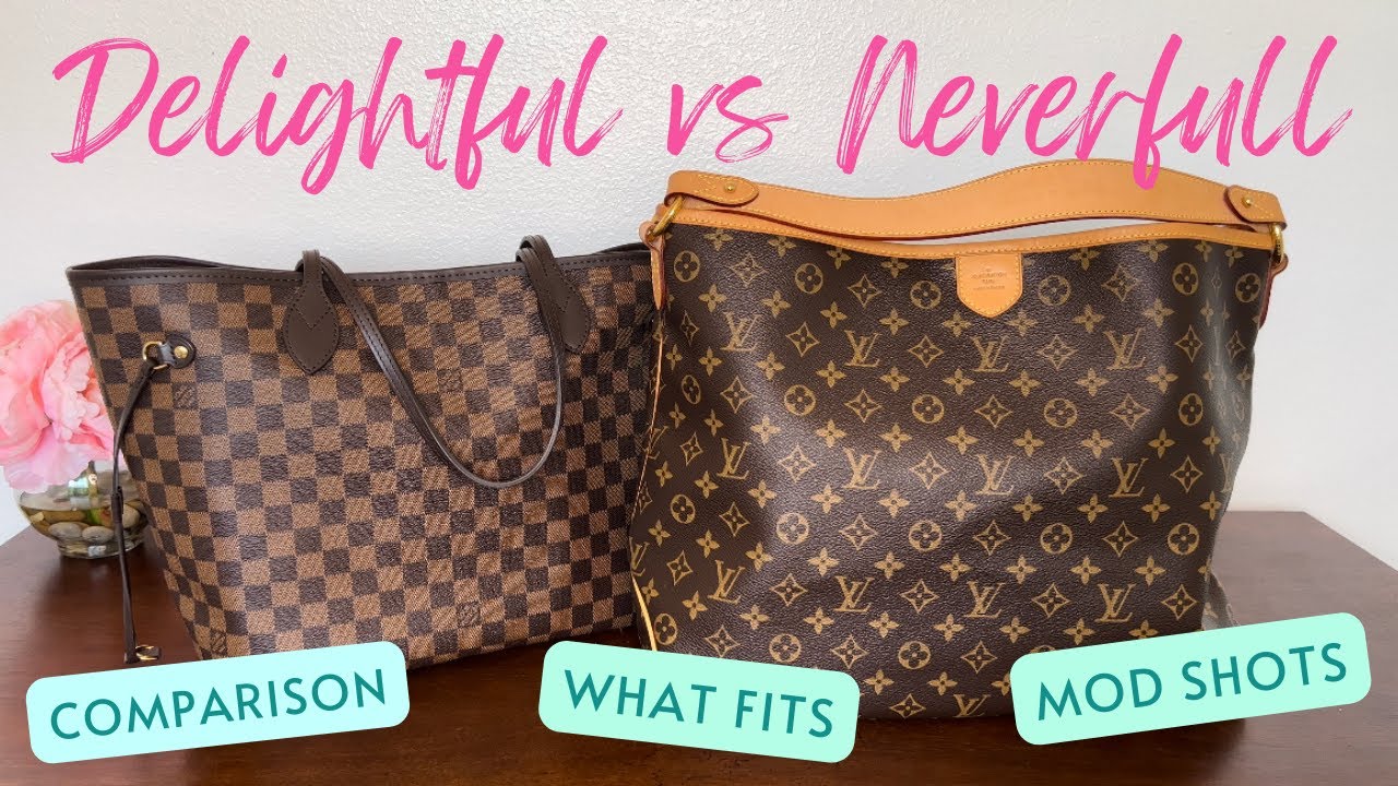 Louis Vuitton Delightful MM vs. Neverfull MM  Comparison, Review, What  Fits, Mod Shots 