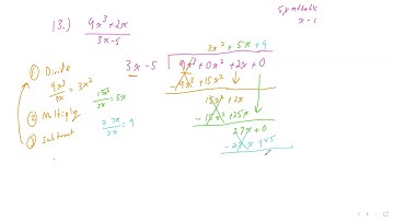 College Algebra 6.2 Polynomial Division and the Division Algorithm