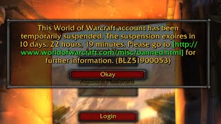 Banned for botting/hacking while doing the Insane in the membrane ...