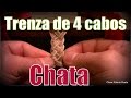 Trenza de 4 cabos (Chata) (leather braids)  "El Rincón del Soguero"