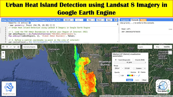 Urban Heat Island Detection using Landsat 8 Imagery in Google Earth Engine