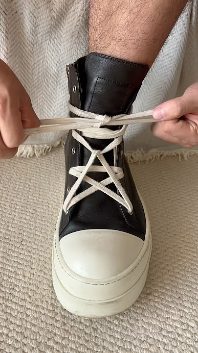 Rickowens pentagram shoelaces #rickowens #shoes #fashionshoes #sneakers #fashion #rickowensdrkshdw