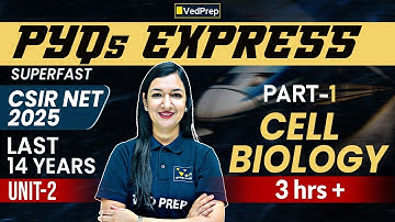 CSIR NET 2025 Life Sciences | Unit 2 Cell Biology Part 1 | 14 Years PYQs Solved | 3 Hrs+ Revision